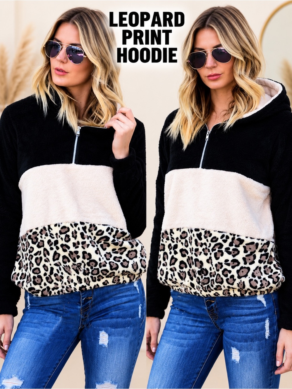 Leopard Print Hoodie NEW